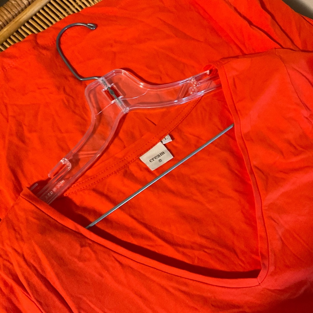 New orange cotton dress by CREAM…size large